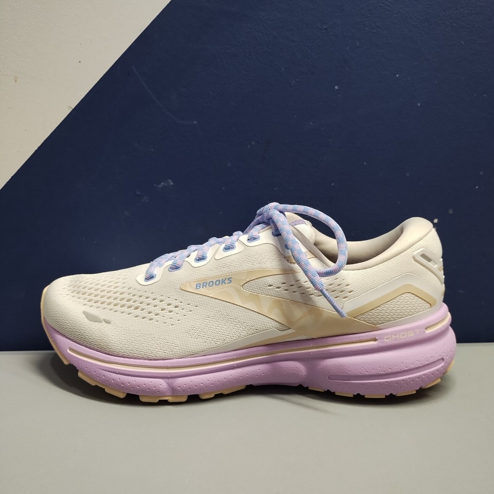 Brooks Women's Athletic Shoes in Cream and Purple - Picture 9 of 13